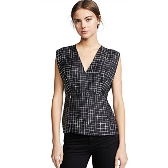 New. Theory black silk top. - Picture 8 of 15